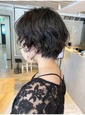 パーマショート_大人ガーリーチョコレートプリカール_ba409992