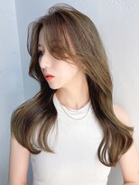 アイティーバイアルバム 藤沢店(IT by ALBUM)&nbsp;韓国ヘア_斜めバンググレージュカラーシルキーベージュ_29302