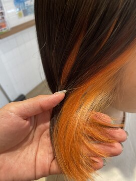 コトナ 六町(kotona) インナーカラー×オレンジ