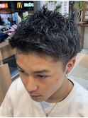 メンズカット 無造作フェザーアップバング 20代30代40代50代