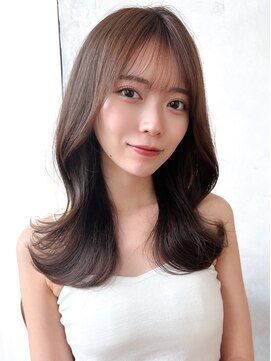 アフロート ルヴア(AFLOAT RUVUA) るなstyle ぷるんっとする韓国くびれヘア♪ シースルーバング