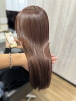 ネクサス 心斎橋(Nexus)&nbsp;グレーベージュレイヤーロングアッシュカラー 黒髪 心斎橋