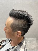 外国人風ワイルドフェードヘア