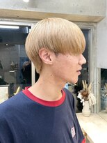 韓国風メンズメルクティーベージュダブルカラーハイトーンカラー