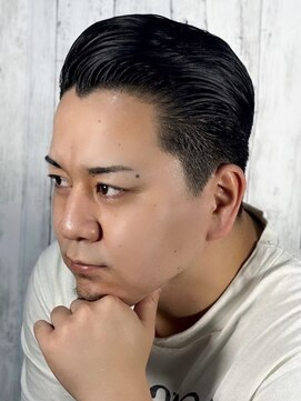 ヒロギンザ 仙台名掛丁店(HIRO GINZA) メンズショートビジネスツーブロックセンターパートフェード