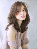 ☆ホワイトグレージュミニウルフデジタルパーマチェリーブラウン