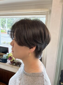 ヘアー ヴィノベーション(Hair Vinovation) ハンサムショート #オリーブアッシュ