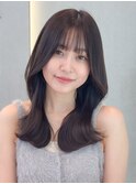 暗めカラー/ブリーチなし/マロンベージュ/くすみベージュ