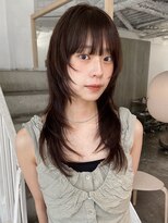 カシェ ホリエ(CACHE HORIE)&nbsp;レイヤーカット / ブラウンカラー / 顔まわりカット / 牧野