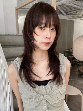 カシェ ホリエ(CACHE HORIE) レイヤーカット / ブラウンカラー / 顔まわりカット / 牧野