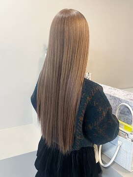 透明感ミルクティーベージュ/ロング/ストレート