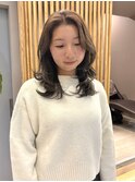 【REINA】オリーブグレージュ×バタフライカット