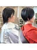 くびれショート/ダークグレー/平塚ショート/ダークアッシュ