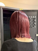 ヲタク(wotaku.)&nbsp;レッドカラーチェリーレッドブリーチカラーダブルカラー暖色ヘア