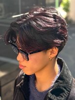 ノア(NOA)&nbsp;センターパート×フェザーカール×ダークパープル