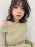 レイヤーカット、ウルフカット、アッシュブラウン【アフロート】