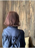パツっとボブ×ラベンダーピンク