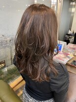 くびれヘアスタイル（マッシュくびれヘアメルティカラー