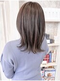 福山市美容室Caary ラベンダーグレージュ くすみピンク