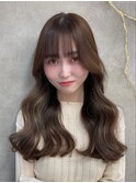韓国、ワンホン、ショコラベージュ、ミディアムヘア