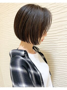 モリオ フロム ロンドン サッポロファクトリー店(morio FROM LONDON) 【morio札幌】札幌ボブ　大人かわいい黒髪あごライン丸みボブ