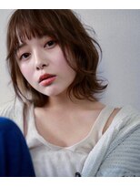 ラべリー 池袋(LOVELEY)&nbsp;切りっぱなしボブ×イヤリングカラー【池袋】