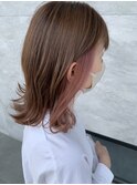 ワンポイントお洒落インナーピンクベージュ