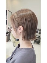 ヘアメイク アリエス 岩切店(HAIR MAKE aries) アッシュベージュ系ブリーチ無しカラー 仙台/タッセルボブ/30代