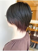 【morio原宿】インナーカラー　ダスティーパープル　ウルフヘア