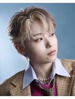 オーシャントーキョーオーバー 渋谷(OCEAN TOKYO OVER)&nbsp;韓国マッシュセンターパートダウンパーマニュアンスパーマウルフ