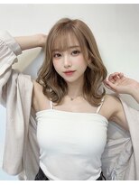 オリジンズヘアーセカンド 守谷店(Origins hair 2nd)&nbsp;くびれヘア×白髪ぼかしベージュ系カラー×BYKARTE TR