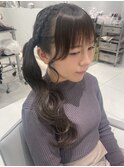 【新宿駅/新宿三丁目/ヘアアレンジ/サイドポニー】