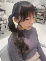 【新宿駅/新宿三丁目/ヘアアレンジ/サイドポニー】