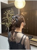 網おろしポニー/網おろしヘア/お呼ばれセット/結婚式ヘア