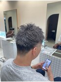シルバーカラー×メンズカット