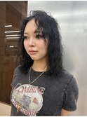20代30代40代パーマミディアムロングレイヤーカットブリーチなし