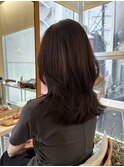 アッシュブラウン＊くびれヘア