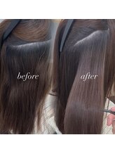 髪の健康をサポート。施術後もしっかりとダメージケア。