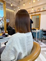 ロンドアベニール 北千住(Lond avenir)&nbsp;暗めカラー/ボブ顔周り/前髪/レイヤー/髪質改善/縮毛矯正/北千住