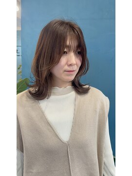 リット(lit.) ☆静岡ミディアムレイヤー×ナチュラルブラウン×静岡サロン☆