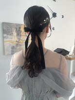 ウル 岡山駅店(ULu.) 結婚式ヘア二次会ヘア編みおろしカチモリシニヨン岡山ヘアセット