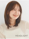 大人似合わせくびれ小顔ハッシュカットミディアムレイヤー韓国