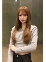 アンブル リュクス 池袋(amble luxe)&nbsp;シアーベージュ×韓国ストレートロング