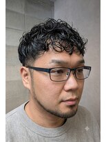 ワンワンオー バーバーショップ コンチネンタル(@110 BARBER SHOP continental)&nbsp;ツーブロックアップバング　ツーブロックサーフカール　フリック