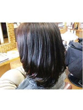 美容室 プー(Pooo!) キメハトリートメント☆はりこしワンレンスタイル