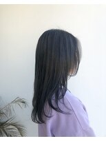 ヘアメイク オブジェ(hair make objet)&nbsp;韓国ヨジャスタイル　ダークブルー