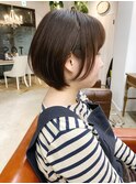 耳掛けですっきり見える!黒髪まとまりプツっとボブ♪
