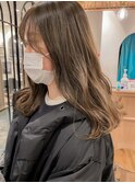 【柴田】ミディアムヘアカーキベージュボブルフ魅力倍増カール