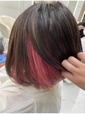 インナーカラー×ビビットピンク