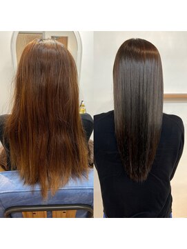 ルアナ トウキョウ(Luana TOKYO) 美髪矯正＆カラー　ビフォーアフター　２０代女性